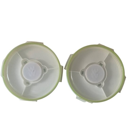 WeightWatchers BPA-Free White & Green Food Storage Containers W/ Lids & Divider - Picture 2 of 16